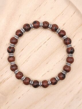 Mahoghany Obsidian Natural Gemstone Bracelet